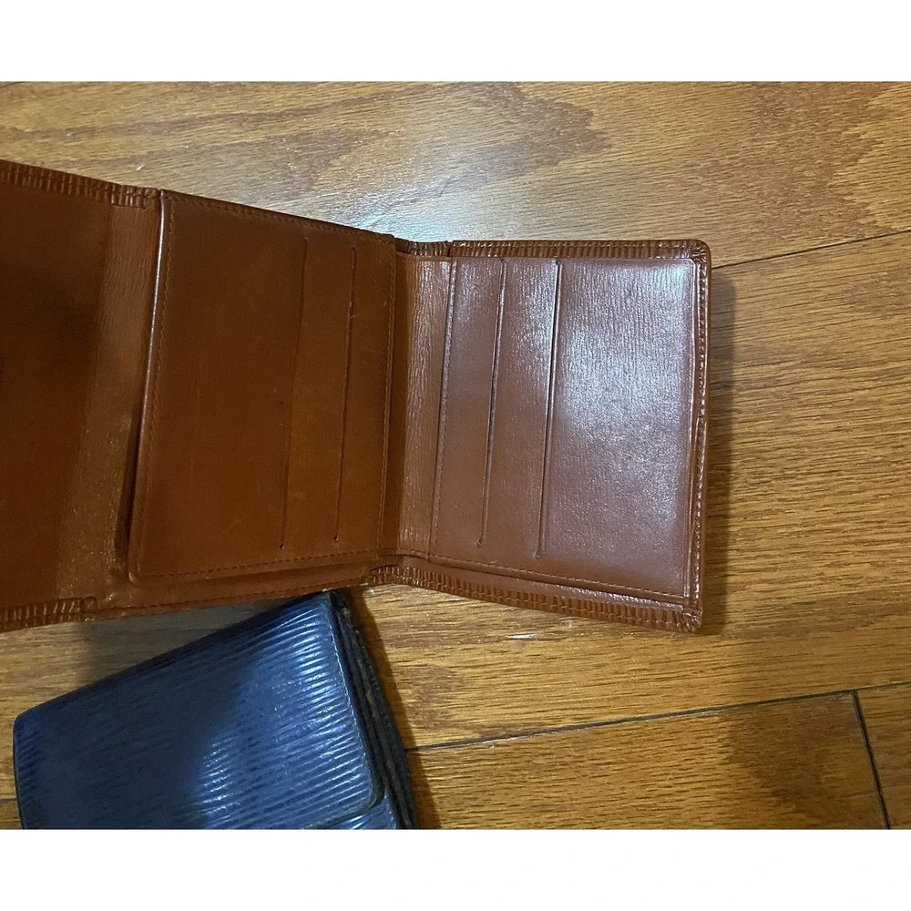 Used Lots of‎ 2 Auth Louis Vuitton Eli Leather Blue Coffee Trash Poor Condition